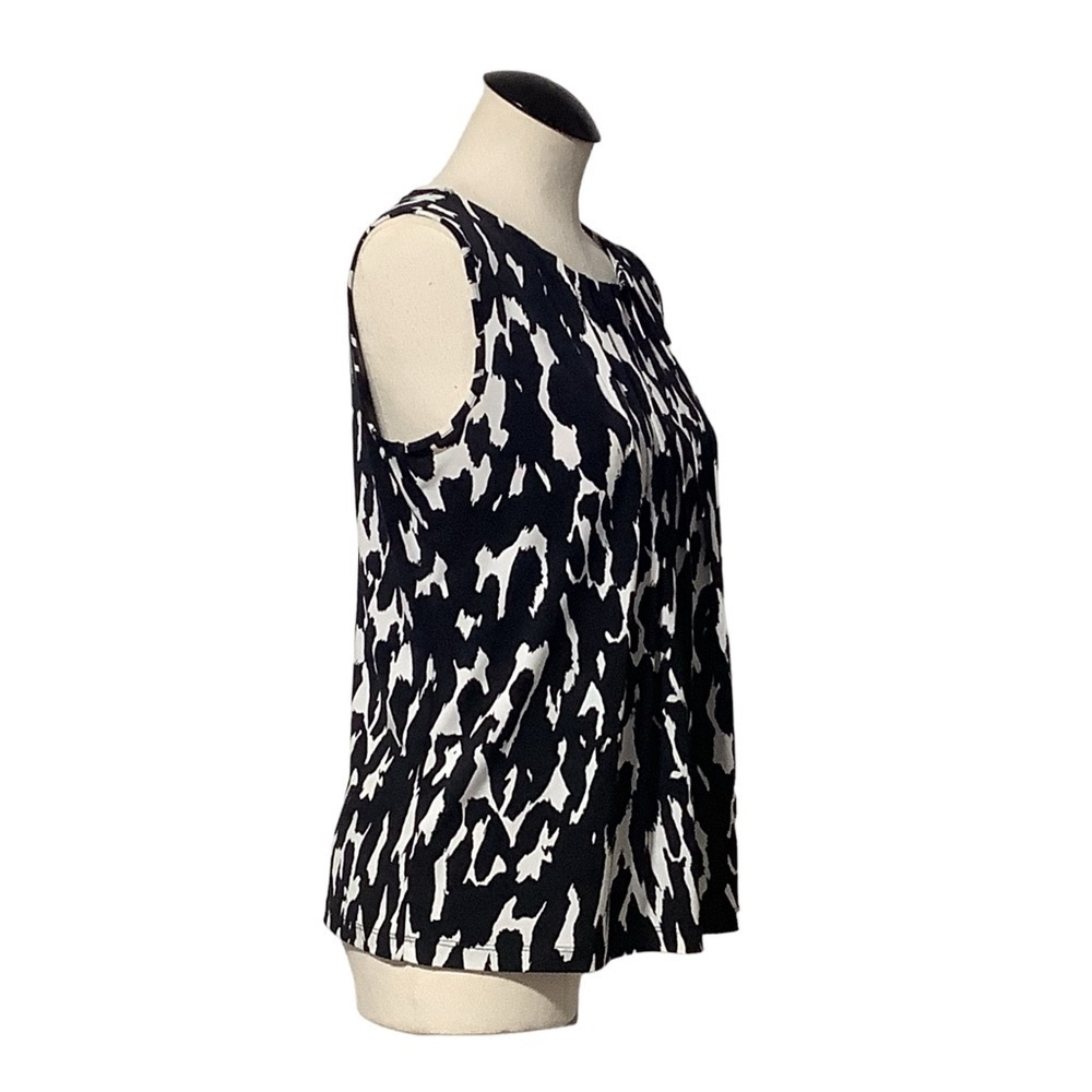 CALVIN KLEIN Pleated Neck Sleeveless Top - Size S - Picture 5 of 11